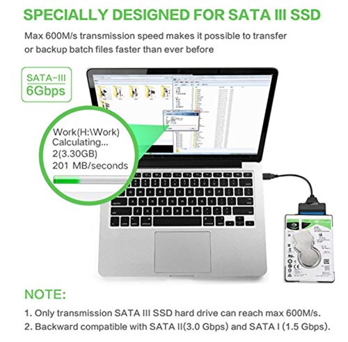 USB 3.0 a SATA Cable Adaptador para Disco Duro SSD HDD 2,5"